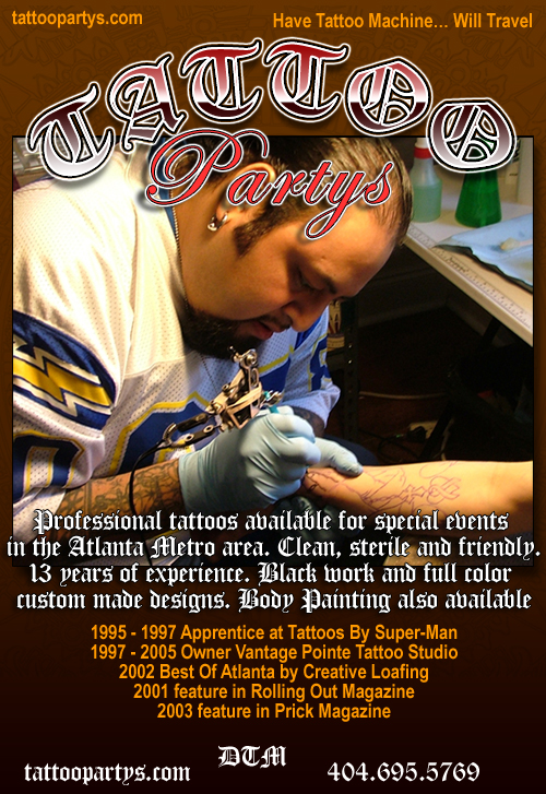 Liven up any party with tattoos by DTM.